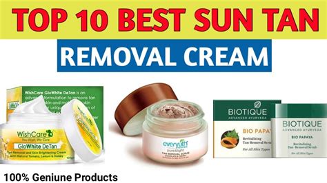 best sun tan removal cream